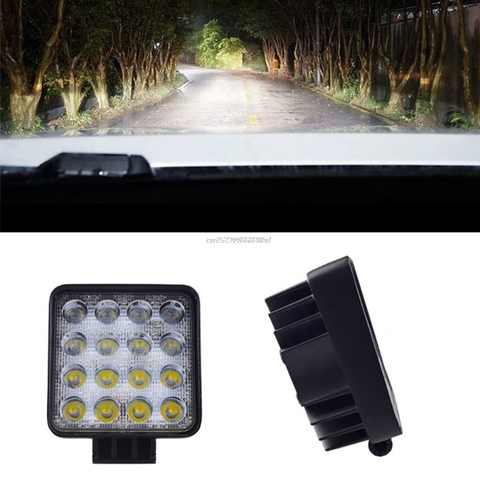 48W Vehicel Headlights 16LEDs Cool White Light Bar 4inch Vehicle Work Light LED Truck For SUV ► Photo 1/6