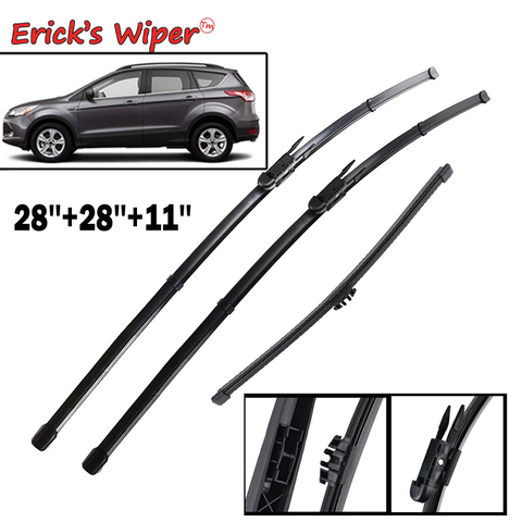 Erick's Wiper Front & Rear Wiper Blades Set For Ford Kuga MK 2 Escape C520 2012 - 2022 Windshield Windscreen Window 28