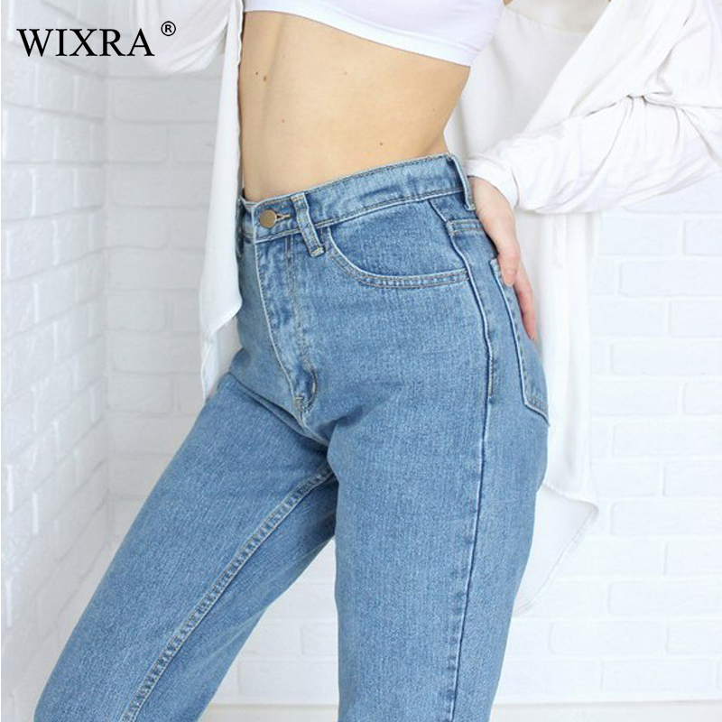 WIXRA Basic Denim Jeans Classic 4 Season Women High Waist Jeans Vintage Mom Style Pencil Jeans High Cowboy Denim Pants - Price & Review | AliExpress Seller - Oyasnake Official Store |