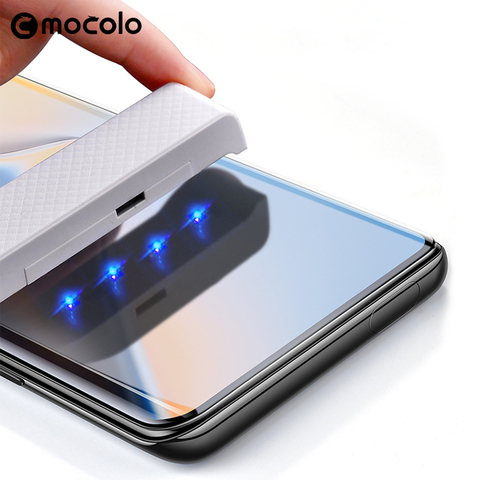 for Oneplus 7 Pro Screen Protector Mocolo 7T Pro Full Liquid Glued Curved UV Tempered Glass for OnePlus 8 Pro Screen Protector ► Photo 1/6