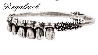 Regalrock Fashion Anatomical Teeth Bangle Human Oddities Bleeding Jaws Tooth Jewelry Bracelet Hot Cuff Anatomy ► Photo 1/2