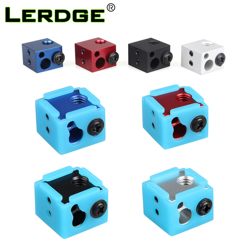 LERDGE Aluminium Heat Block For J-head Extruder HotEnd 3D Printers Silicone Socks Parts BP6 Heating Block Accessories ► Photo 1/6