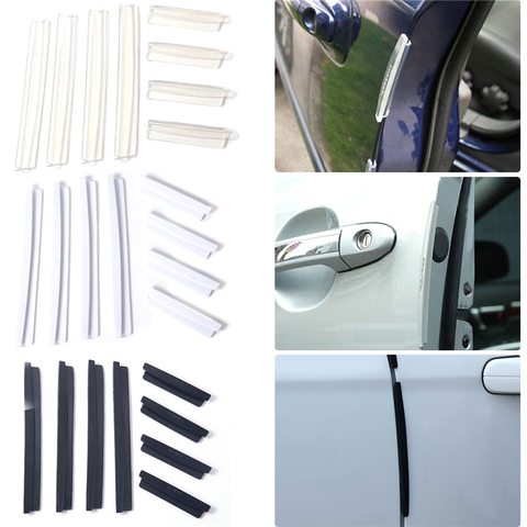 8PCS/Set Car SUV Side Door Edge Protector Protective Strip Scrape Guard Bumper Guards Handle Cover Black White Transparent ► Photo 1/6