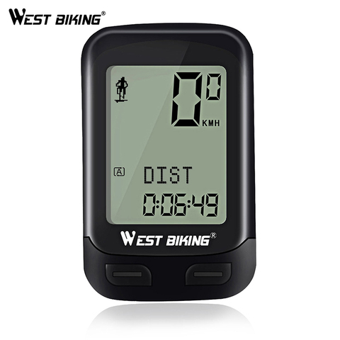 WEST BIKING Waterproof 5 Language Bike Computer Wireless Stopwatch MTB Road Bike Speedometer Cycling Odometer Bicycle Computer ► Photo 1/6