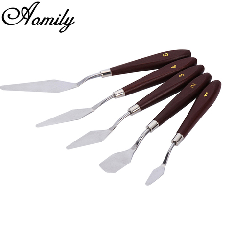 5Pcs/set Stainless Steel Professional Spatula Kit For Oil Painting