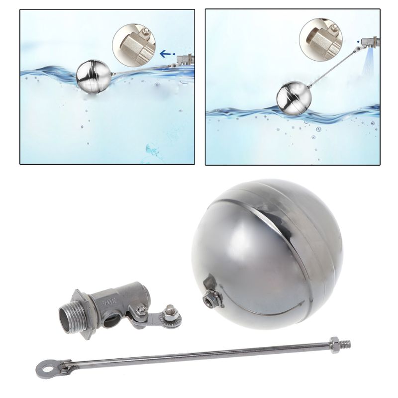 1" Float Ball Valve Male Thread Water Sensor Adjustable Float Ball Valve SS 