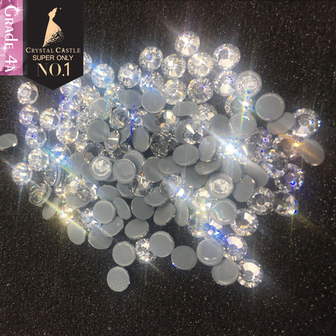 Crystal Castle  Non Hot Fix Nails Stones And Crystals Hot fix Rhinestones 4A Clear Crystal Strass Hotfix Rhinestone For Clothes ► Photo 1/6