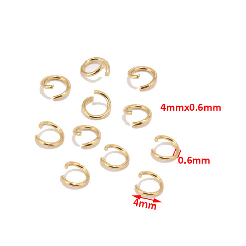 100pcs Golden 304 Stainless Steel Jump Rings for Jewelry Making Bracelet DIY Accessories Component Open    Repair ► Photo 1/6