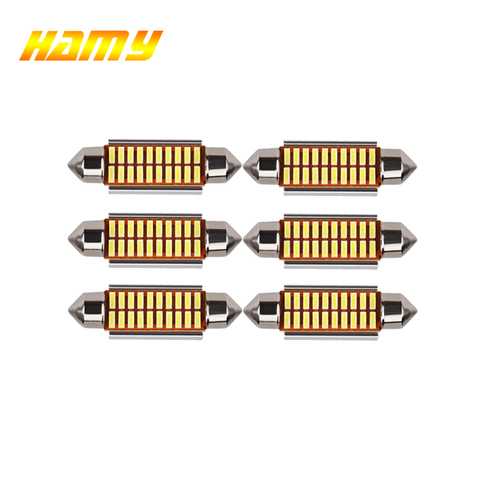 6x Car C5W LED Festoon Bulb Canbus Auto Interior Dome Reading Light License Plate Trunk Luggage Lamp White 36mm 31mm 39mm 42mm ► Photo 1/6