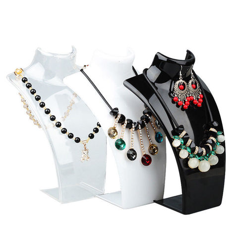 Three Colors 20*13.5*6cm Mannequin Earring Necklace Jewelry Pendant Display Stand Holder Show Decorate Retail ► Photo 1/6