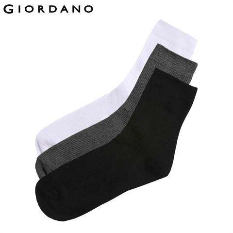 Giordano Men Socks 3 Pairs-Pack Basic Socks Cotton Plain Socks for Men Soft Calcetines Hombre Breathable Meia Masculina de Marca ► Photo 1/5