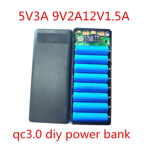 Quick Charge 3.0 Power Bank 18650 Case QC3.0 5V 9V 12V Lithium Battery Holder Fast Charger Box Shell DIY Kit ► Photo 1/6