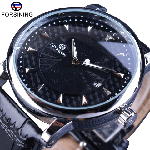 Forsining Fashion Business Series Calendar Display Concealed Design Clock Men Automatic Wrist Watch Top Brand Luxury Male Clock ► Photo 1/6