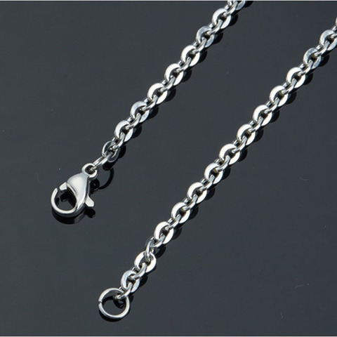 1Pc 1.2mm-4mm Stainless Steel Link Chain DIY Necklaces Jewelry Making 40cm -90cm Chain with Lobster Clasp ► Photo 1/4