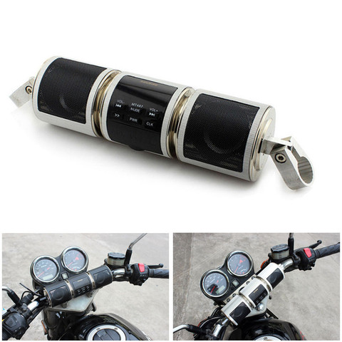 Motorcycle Speaker Bluetooth V2.1+ EDR Audio Water-resistant Motorbike Stereo Speaker Moto FM Radio AUX USB TF MP3 Player ► Photo 1/6