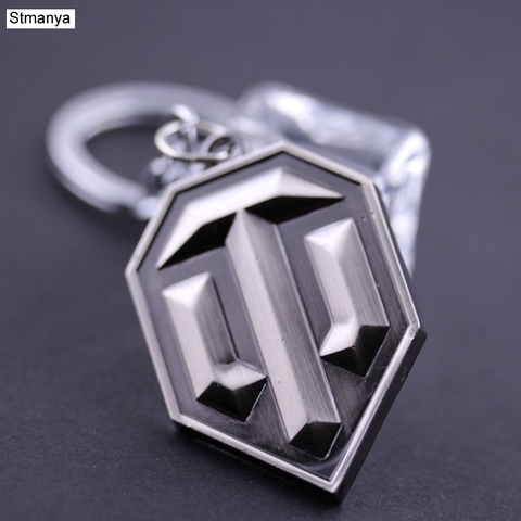 Hot Sale Llaveros Metal keychain Metal World of Tank Key Chain Chaveiro Keyring WOT Key Ring For Men gift wholesale #17064 ► Photo 1/4