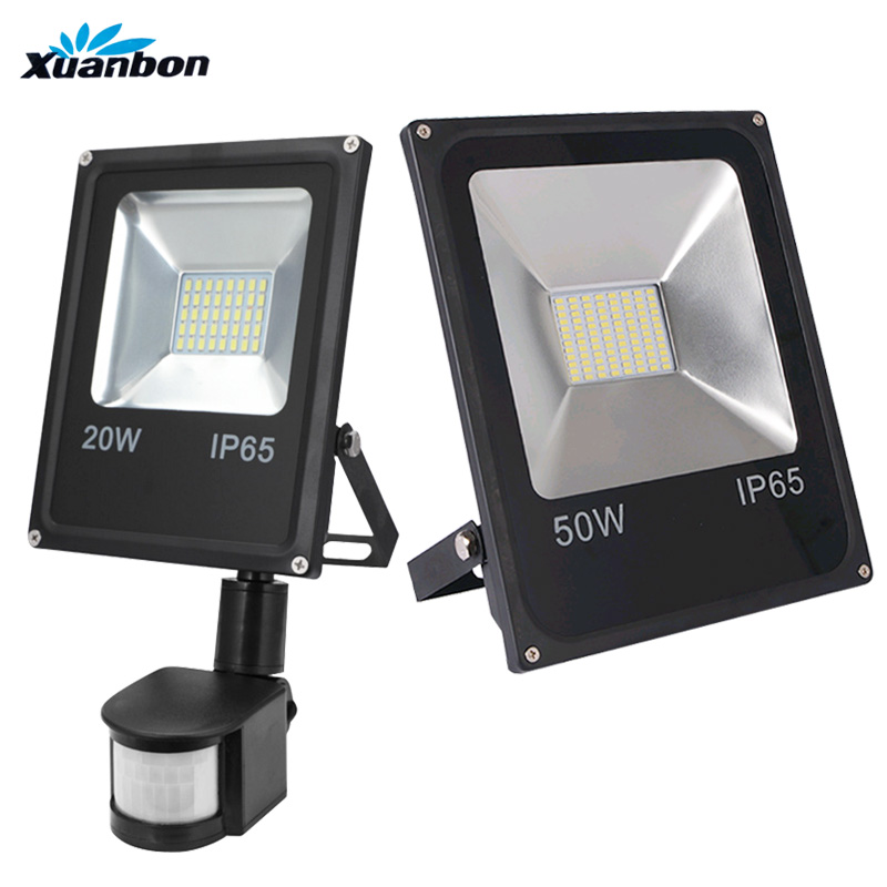 30W LED Flood Light Ultrathin Warm /Cool White with PIR Motion Sensor 110V Lamp 