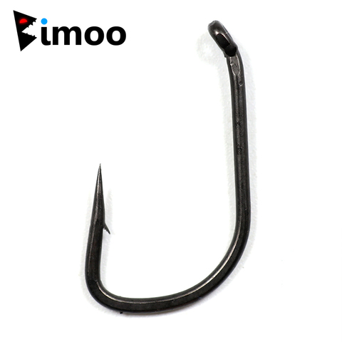 Bimoo 20pcs TEFLON Coated high carbon steel Carp Fishing Hook Bent Eye Micro Barb Terminal Tackle ► Photo 1/6