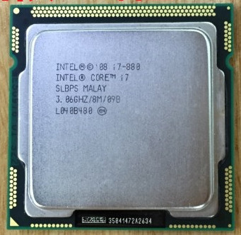 Intel i7 880 I7-880  3.06GHz 8M SLBPS Quad Core Eight threads desktop processors i7-880 CPU 1156pin scrattered pieces  ► Photo 1/1