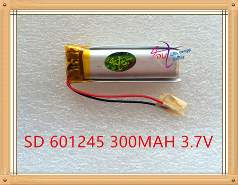 Polymer battery 300 mah 3.7V 601245 smart home MP3 speakers Li-ion battery for dvr,GPS,mp3,mp4,cell phone,speak ► Photo 1/1