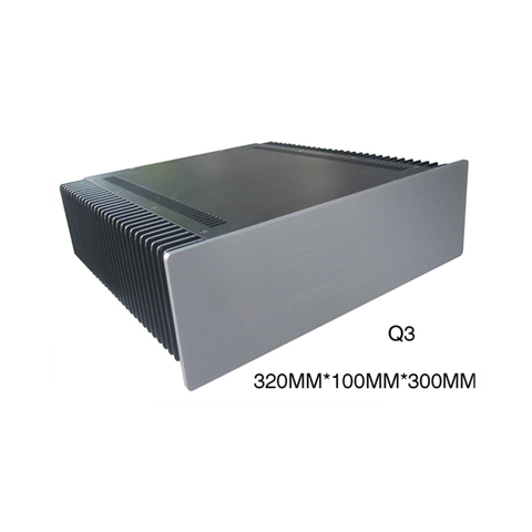 KYYSLB Q3 All Aluminum Panel Amplifier Chassis Preamplifier Class A Amplifier Case Box External Heat Sink Power ► Photo 1/6