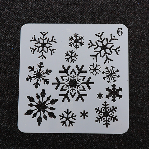 13*13CM Embossing Paper Card Snowflake DIY Craft Hollow Layering Stencils For Wall Painting Scrapbooking Stamp Album Decorative ► Photo 1/3