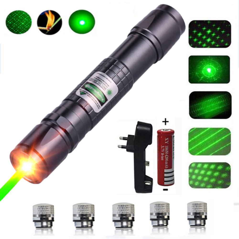Hot Laser Pointer 5000000m High Power 532Nm Lazer Beam Flashlight Burning Match 