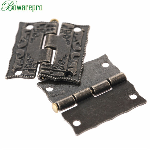bowarepro 26*23mm Antique Bronze Cabinet Hinges Furniture Accessories Jewelry Boxes Hinge Furniture Fittings For Cupboard 4PCS ► Photo 1/6