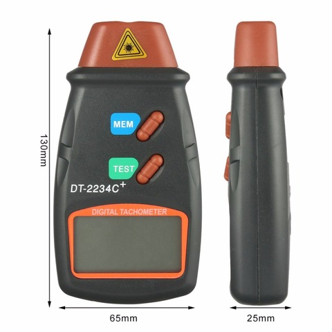 kebidumei 2.5 to 99999 RPM DT-2234C Car Digital Laser Tachometer RPM Meter Non-Contact Motor Tester ► Photo 1/1