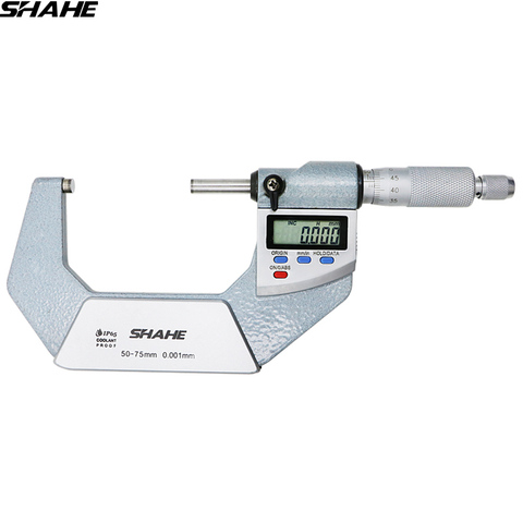 SHAHE  IP65 digital electronic outside micrometer 0-25/25-50/50-75 /75-100 mm digital micrometer 0.001mm ► Photo 1/5
