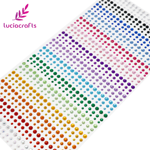 Lucia crafts  Colorful  Self Adhesive  Nail Rhinestones DIY Phone Car Decoration Stickers Scrapbooking    C0801 ► Photo 1/5