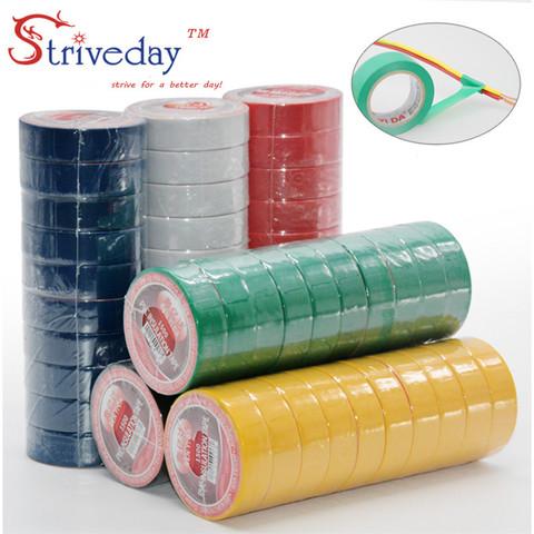 10pcs/lot Electrical Tape High Temperature Insulation tape Waterproof PVC Tapes DIY 6 colors available ► Photo 1/6