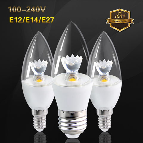 E27 / E14 / E12 Led COB Bulb Lamp High Power 5W Spotlight Led 360Degree Beam For Crystal Chandelier Lighting 3Years Warranty ► Photo 1/6