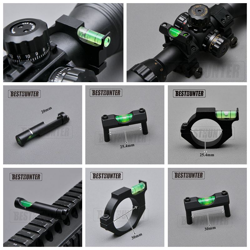 Adjustable 30mm Tactical Scope Spirit Level Bubble Ring Mount Holder Hex Tool 