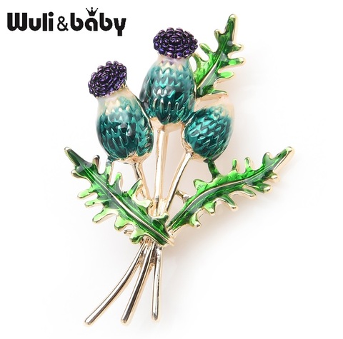 Wuli&baby Orange Blue Tulip Bouquet Flowers Enamel Brooches Metal  Weddings Banquet Brooch Pins For Women And Men Christmas Gift ► Photo 1/6