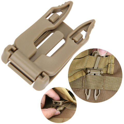 5pcs/lot Backpack Carabiner Tactical Buckle Clip Strap EDC Molle Webbing Connecting Buckles Clip Quick Slip Keeper ► Photo 1/6