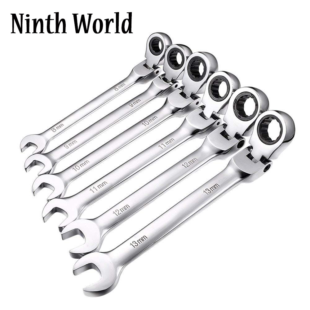 Ratchet Open End Ring Combination Spanner Wrench Set Automotive Tool 6mm-24mm 