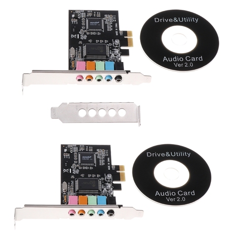 PCI-E Audio Digital Sound Card 5.1 Solid Capacitors CMI8738 Chipset + Barrier ► Photo 1/6