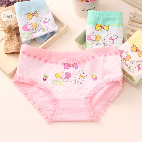 4Pcs/Lot Baby Girls  Briefs Panties Cotton Children's Underwear Boxer Shorts 2-12Years ► Photo 1/6