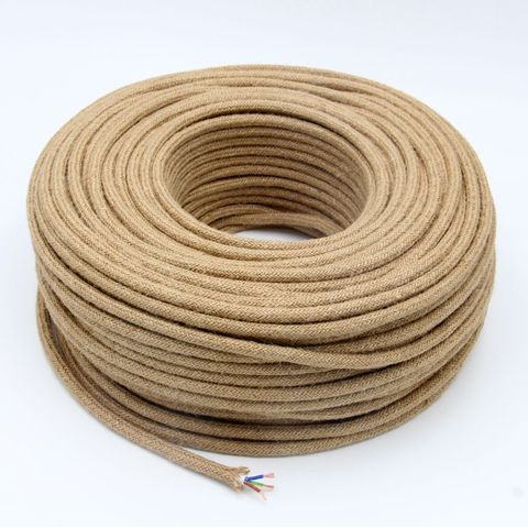 2 Core 3 Core Vintage Hemp Rope Cable Fabric Braided Electrical Wire Flexible Cable For Retro Light Cord ► Photo 1/6