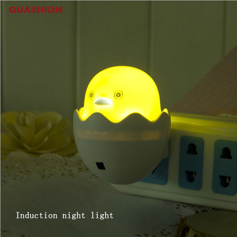 Cute EU US Plug Novelty Night Light Induction bird shap LED  Small Night Lights 85-220V wall lamp ► Photo 1/6