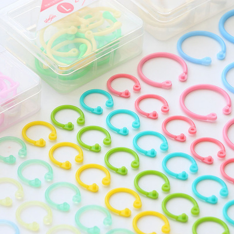 Colorful Plastic Circle Ring Multi-Function Creative Loose-Leaf Binder Ring For DIY Album Book Binder Hoops Office Binding Rings ► Photo 1/6
