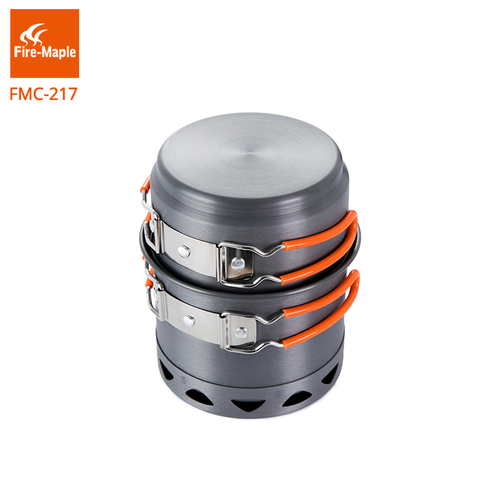 Fire Maple Camping Cookware Set Outdoor Compact Foldable Heat Exchang Pot FMC-217 268g Light Weight Solo Travel Cooking Pots ► Photo 1/6