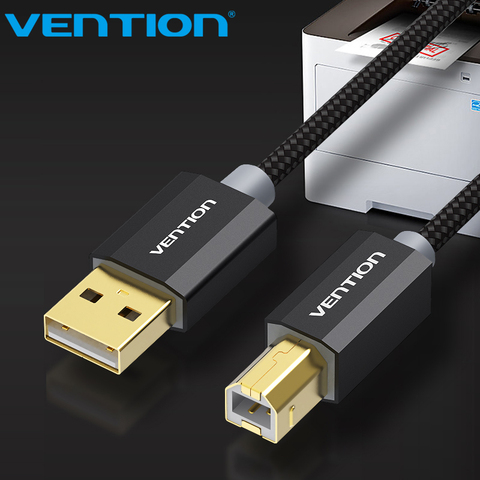 Vention Gilded USB Printer Cable USB Type B Male to A Male USB2.0 Cable for Canon Epson HP ZJiang Label Printer DAC USB Printer ► Photo 1/6