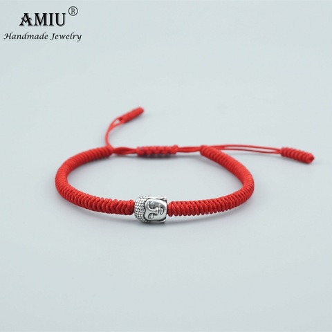AMIU 3 Colors Tibetan Buddhist Prayer Bead Lucky Charm Tibetan Bracelets & Bangles For Women Men Handmade Knots Rope Bracelet ► Photo 1/4