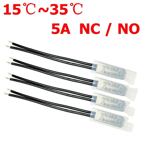 15C 20C 25C 30C 35C NC Normally Closed NO Normally Open Thermal Switch Temperature Sensor Switches Thermostat Control 5A 250V ► Photo 1/1