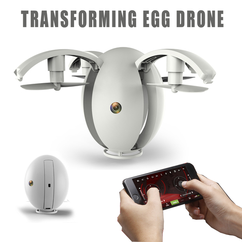 KaiDeng K130 Foldable Transformable Egg Drone 2.4G Selfie Drones RC Quadcopter w/ 0.3MP Wifi FPV Altitude Hold 3D Flips RTF ► Photo 1/6