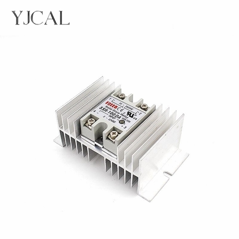Single Phase Solid State Relay SSR Regulator Base Plate Aluminum M-type Heat Sink Dissipation Radiator Rail Mount For 40A-100A ► Photo 1/6