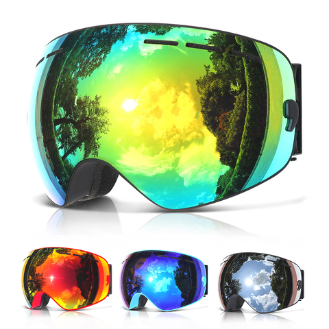 COPOZZ brand professional ski goggles double layers lens anti-fog UV400 big ski glasses skiing snowboard men women snow goggles ► Photo 1/6
