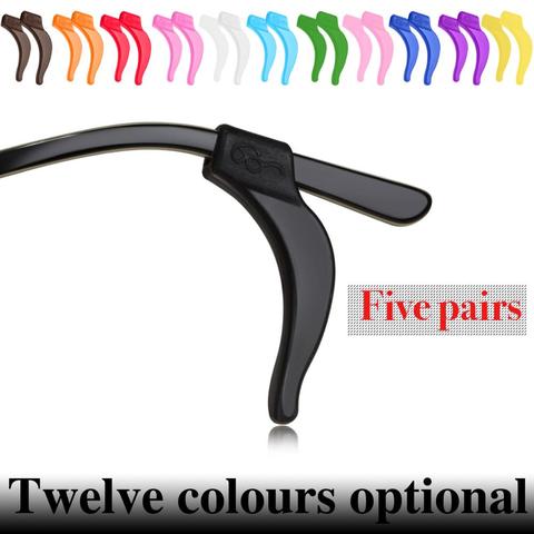 5 Pairs / Set Silicone Anti-Slip Holder for Glasses Eyeglasses Holder Ear  Hooks Glasses Straps Ear Grip Hooks Sports Temple Tips